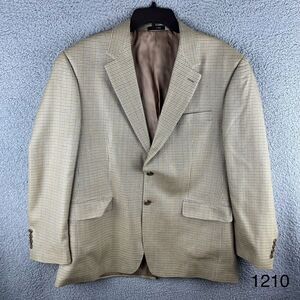 Lauren Ralph Lauren Mens‎ Jacket Blazer 100% Silk Houndstooth Pattern Size 44R